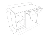 Basic gyerekíróasztal méretrajz